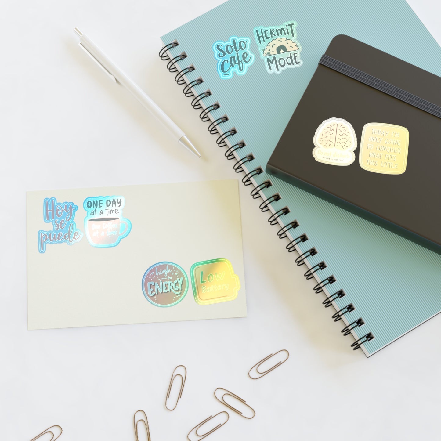 Coffee & Cozy Planner Sticker Sheet — 'One Coffee at a Time', Solo Cafe, Hermit Mode