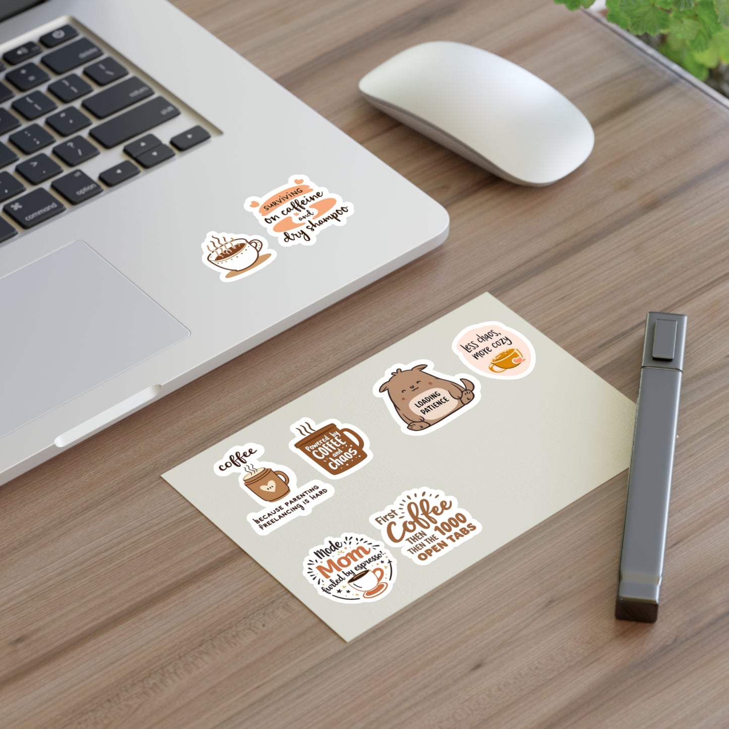 Coffee Mom Sticker Sheet — Cute Coffee & Parenting Quotes