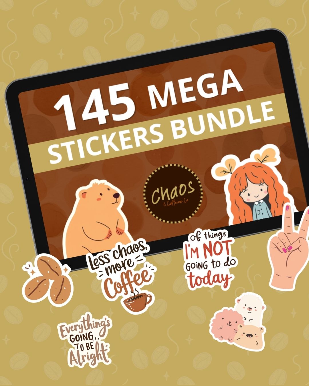 MEGA STICKERS BUNDLE: 145+ Ilustraciones Digitales "Cozy & Magic"